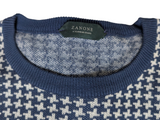 Zanone Sweater S Blue/White Check Cotton