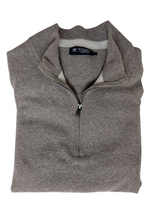 Hackett Sweater XL Mushroom Beige Half Zip Wool Blend