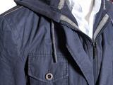 Boss Orange Hooded Jacket S Navy Blue Cotton