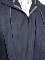 Boss Orange Hooded Jacket S Navy Blue Cotton