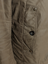 Boss Orange Hooded Thermore Jacket M Taupe Green Cotton Blend