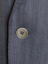 Boss Loro Piana Sport Coat 41/42R SLIM Soft Blue Herringbone Wool/Silk/Linen