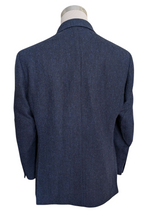Marks & Spencer x Abraham Moon Sport Coat 42R Navy Herringbone 2-button Wool Tweed
