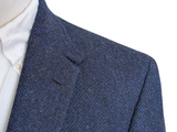 Marks & Spencer x Abraham Moon Sport Coat 42R Navy Herringbone 2-button Wool Tweed