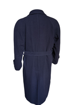 Vintage Belted Balmaccan Raglan Coat XL 44/46R Midnight Wool