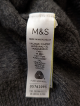 Marks & Spencer Sweater XL Charcoal Lambswool