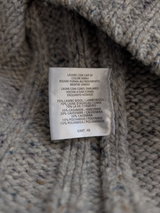 Gant Sweater L Marled Natural Turtleneck Wool/Cashmere
