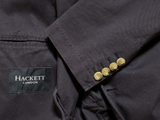 Hackett Sport Coat 40R Washed Navy Blue 2-button Pure Cotton