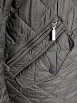 Barbour Jacket S/M Olive Green Flyweight Chelsea Padded Quilt Polyester