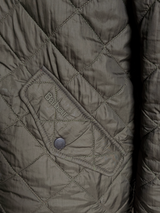 Barbour Jacket S/M Olive Green Flyweight Chelsea Padded Quilt Polyester