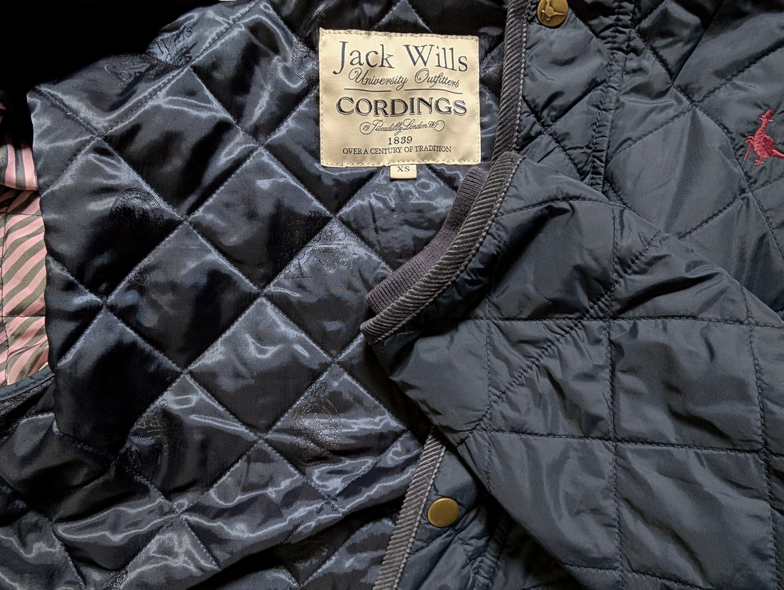 Jack Wills x Cordings Coat M Navy Blue Quilted Nylon – eHABERDASHER
