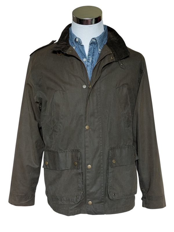 Jack Wills x British Millerain Coat M Olive Green Cotton