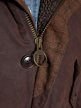 Barbour x Abraham Moon Coat S Soft Brown Wicklow Waxed Cotton