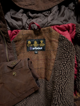 Barbour x Abraham Moon Coat S Soft Brown Wicklow Waxed Cotton