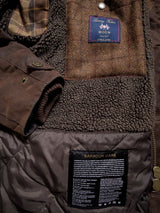 Barbour x Abraham Moon Coat S Soft Brown Wicklow Waxed Cotton