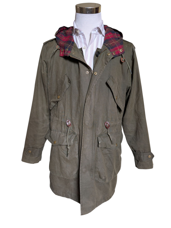 Jack Wills x British Millerain Coat S/M Olive Cotton