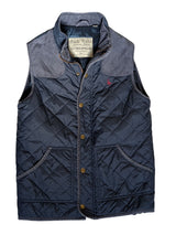 Jack Wills x Cordings Gilet/Vest S Navy Blue Quilted Nylon
