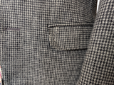 Vintage Marks & Spencer British Sport Coat 36R Grey Check 2-button Wool Tweed