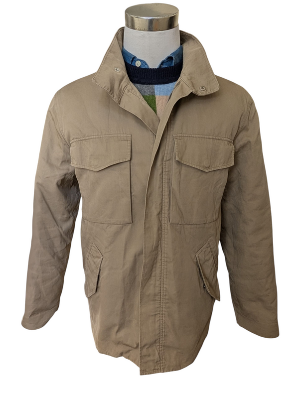 Paul Smith Padded Field Jacket M Tan Cotton Zip-out Lining