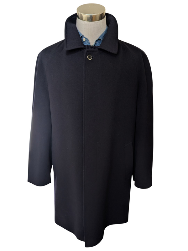 Facis Piacenza Navy Blue Raglan Coat XXL/46R Wool
