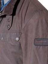 Barbour Motorcycle Jacket S Brown Duke Waxed Cotton