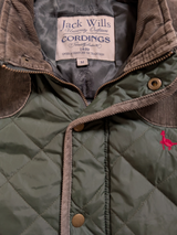 Jack Wills x Cordings Gilet/Vest M Olive Green Quilted Nylon