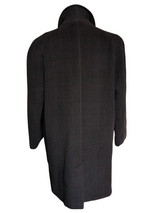 Vintage John Collier Balmacaan Raglan Coat 40R/42R Charcoal Plaid Pure Heavy Wool