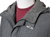Pal Zileri Wool Gore-Tex Hooded Winter Coat XL Grey