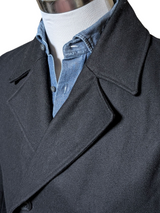 John Richmond DB Long Pea Coat M/40R Black Wool