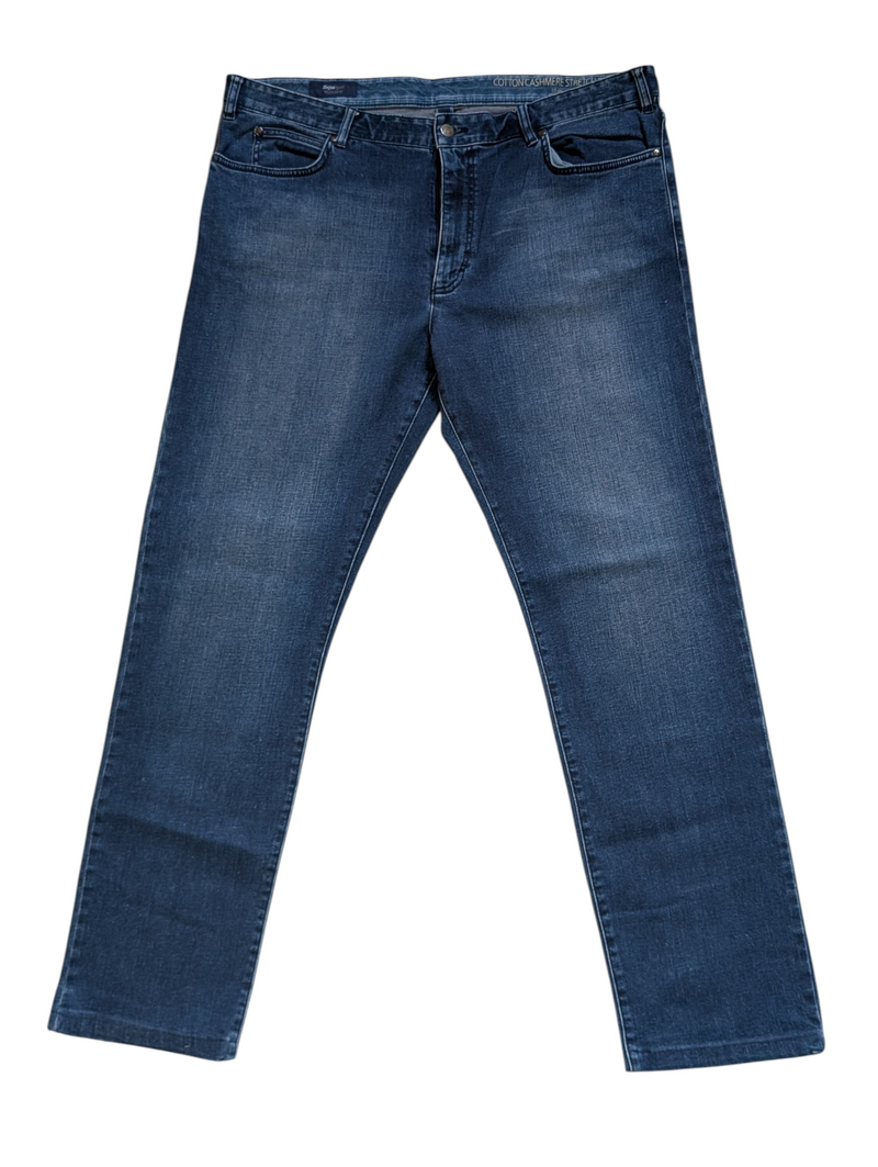 Zegna Jeans 42 Washed Dark Blue 5 pocket cotton/cashmere denim