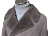 Vintage Baily's Leather Lambsuede Shearling DB Coat M/40 Beige