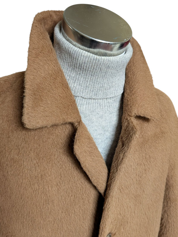 Vintage Odermark Raglan Coat L/42R Dark Camel Heavy Alpca/Wool