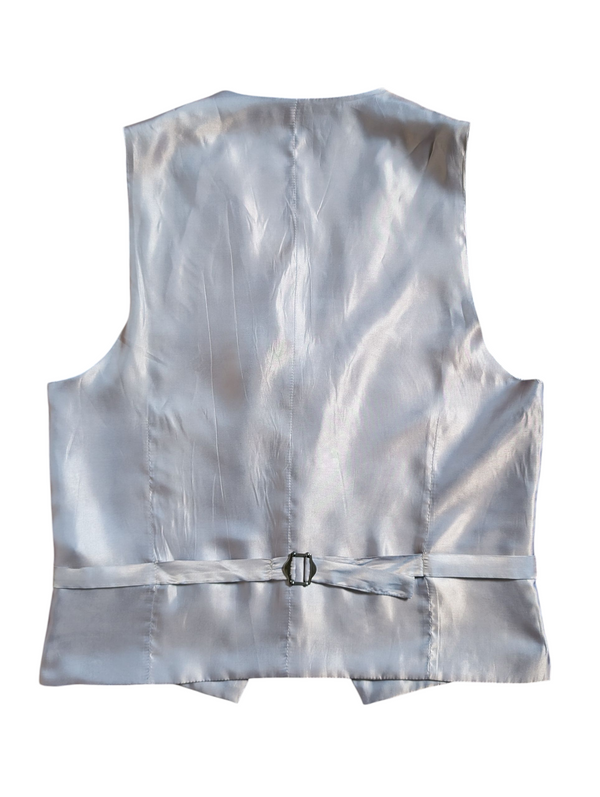 Moss Bros Waistcoat/Vest M/40R Grey Donegal Wool Tweed