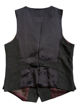Heritage Italiano Waistcoat/Vest M/40R Slim Blue Melange Wool Tweed