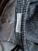 Vintage Harris Tweed Sport Coat 39/40R Black/White 2-button Wool