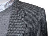 Vintage Harris Tweed Sport Coat 39/40R Black/White 2-button Wool