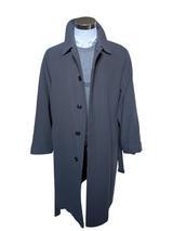 British Belted Balmacaan Raglan Coat 42/44R Olive-Grey Wool/Cashmere