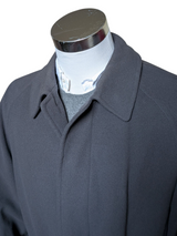 British Belted Balmacaan Raglan Coat 42/44R Olive-Grey Wool/Cashmere