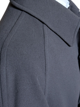 British Belted Balmacaan Raglan Coat 42/44R Olive-Grey Wool/Cashmere