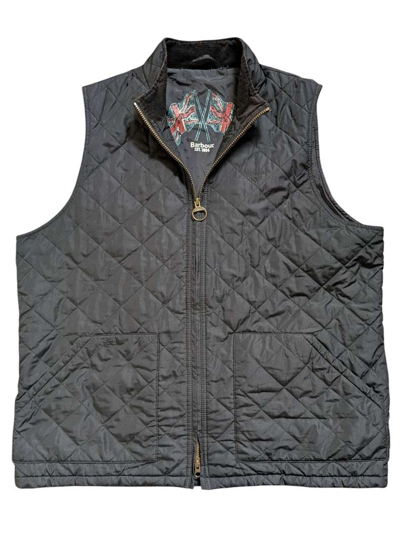 Barbour Gilet XL/XXL Black Bosun Padded Quilt Polyester – eHABERDASHER