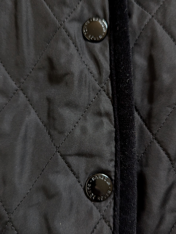 Barbour x Land Rover Range Ladies International Belted Jacket M/6 US Black Terrain Quilt Polyester