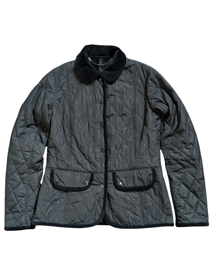 Barbour x Land Rover Range Ladies Jacket M/6 US Black Terrain Quilt Po ...