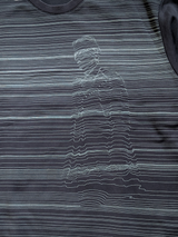 Zegna XXXL Soft Navy Blue Graphic Sweatshirt