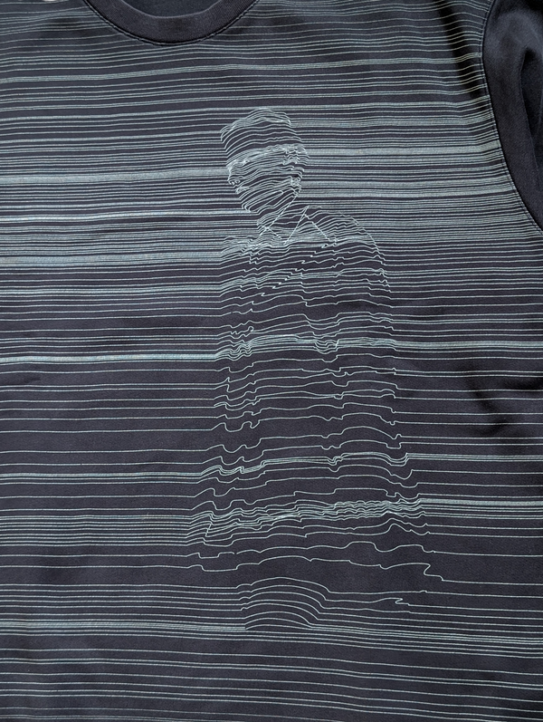 Zegna XXXL Soft Navy Blue Graphic Sweatshirt