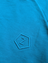 Zegna M Soft Bright Teal Blue Logo Sweatshirt