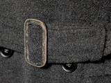 Vintage Crombie Belted DB Great Coat 40R Charcoal Heavy Wool