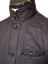 Barbour x Land Rover Ltd Ed. Jacket L Charcoal Brown Filey Quilt Flannel