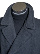 Vintage Weaver Wearer England DB Car Coat 42/44 Charcoal Heavy Wool