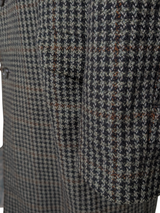 Vintage Morgans Half Raglan Coat L/XL Bold Check 3-button Pure Wool
