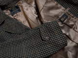 Vintage Morgans Half Raglan Coat L/XL Bold Check 3-button Pure Wool